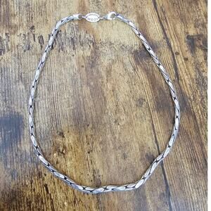 Vintage Y2K Icon Australia Silver Tone Chain Necklace Simple